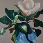 Immagine: 1 Colle - magnolia in vaso azzurro 40x50