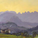Immagine: 23 Tramonto nel Perginese 1961 Olio su masonite 35 x 50