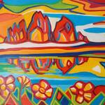 Immagine: 6 - Delaiti - le tre Cime con riflessi sull'acqua