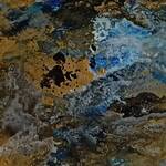 Immagine: Bruno Capossela - Astratto, La luna nascosta, fluid painting, mis 50x35