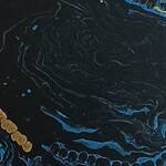 Immagine: Bruno Capossela - Astratto, Libero pensiero, fluid painting mis 40x40