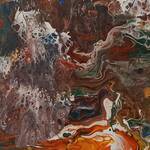 Immagine: Bruno Capossela - Astratto, Libero pensiero, fluid painting mis 50x49.5