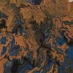 Immagine: Bruno Capossela - Astratto, Pianeta terra ai primordi, fluid painting mis diam 33
