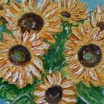 Immagine: Bruno Capossela - Girasoli, olio mis 25.5x23.5 
