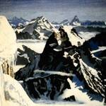 Immagine: Caliari Giulio - veduta dal M. Maudit verso le Grandes Jorasses e Monte Rosa
