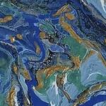 Immagine: Capossela Bruno - Astratto fluidart tecnica mista 24x18 anno 2022 