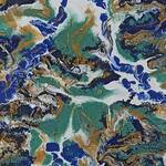 Immagine: Capossela Bruno - Astratto fluidart tecnica mista su tela 26.5x23.5 anno 2022