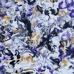 Immagine: Capossela Bruno - Fiori in astratto fluidart tecnica mista su tela diam 40 anno 2022