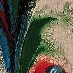 Immagine: Capossela Bruno - Fiori in astratto tecnica fluidart su tela 30x10.5 anno 2021 