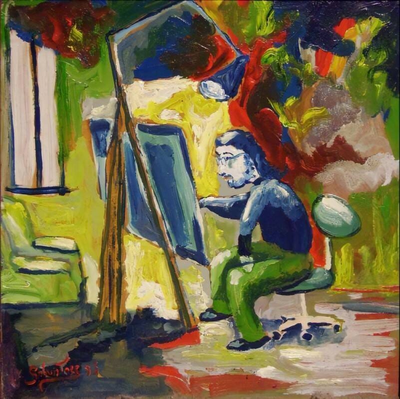 Immagine: Capossela Salvatore - autoritratto 30x30 (1)