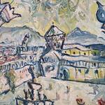 Immagine: Capossela Salvatore -La fantastica Trento 50x40 olio su tela 2003