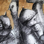 Immagine: Citron - 12 Astolfo sulla Luna 2020 da Ludovico Ariosto Carbone su carta 120x150 A