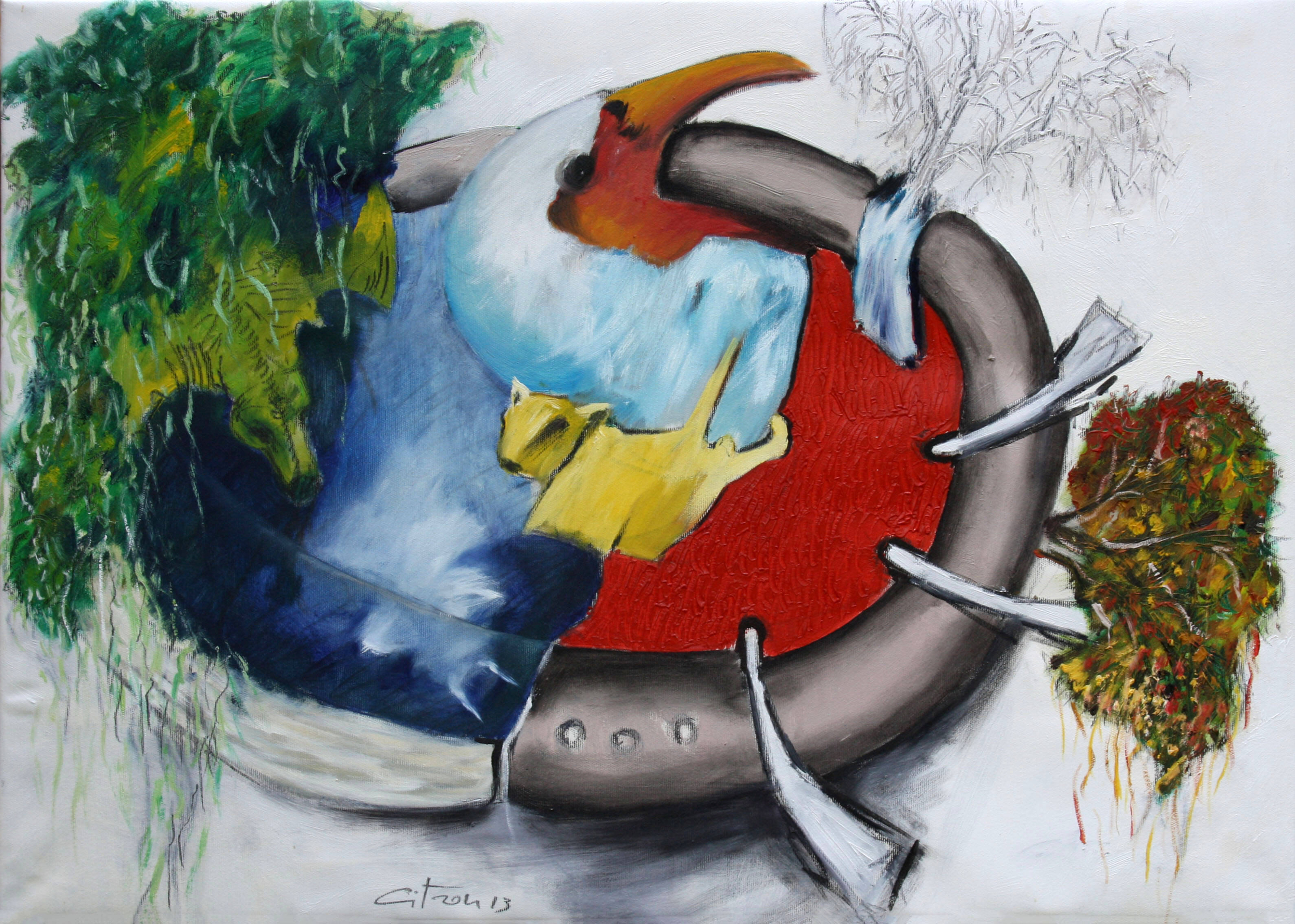 Immagine: Citron - 13 Col tempo ... 2013 olio su tela 56x68