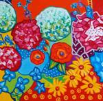 Immagine: Delaiti estate in giardino lio su tela 50x100