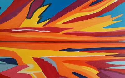 Immagine: Delaiti - tramonto infuocato