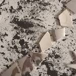 Immagine: Gramola Elena - Memoria di un fiocco di neve acrilico collage ceramica 30x30