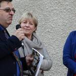 Immagine: Il curatore Giuseppe Tasin con la dott.ssa Marina Eccher e l'assessore Nadia Martinelli