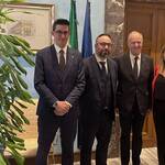 Immagine: L'assessore Guglielmi dal ministro Calderoli