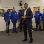 Immagine: l'intervento del sindaco di Borgo Valsugana all'inaugurazione