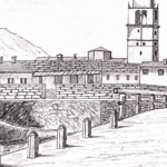 Immagine: Marchel TRENTO – L’Abbazia di S. Lorenzo verso il 1858 subito dopo il taglio dell’Adige