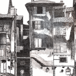 Immagine: Marchel TRENTO – Sventramento del centro storico verso S. Pietro intorno al 1932-34