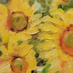 Immagine: Marinchel Licia - Girasoli - olio su tela 30x30