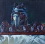 Immagine: Morato Bruno - 2 Atmosfera blu olio su tavola telata cm.25,5x50
