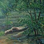 Immagine: Morato Bruno - 4 Lo stagno olio su tavola telata cm.45x55