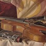 Immagine: Morato Bruno - 7 Violino e clarino olio su tavola telata cm.31,5x50