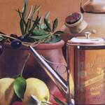 Immagine: Pontalti - 13.Natura morta con olive - acrilico - h.58 x l.78