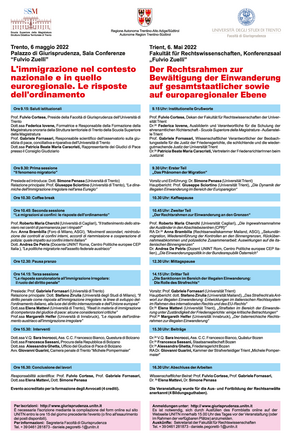 L'IMMIGRAZIONE NEL CONTESTO NAZIONALE E IN QUELLO EUROREGIONALE. LE RISPOSTE DELL'ORDINAMENTO L'IMMIGRAZIONE NEL CONTESTO NAZIONALE E IN QUELLO EUROREGIONALE. LE RISPOSTE DELL'ORDINAMENTO