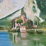 Immagine: Castel Toblino Valle dei Laghi Trentino olio su tela