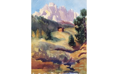 Immagine: Titolo (in ladino della Val Gardena): Pra dl Mëune