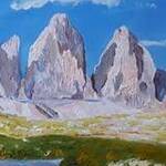 Immagine: Tre Cime di Lavaredo A. Adige olio su tela