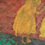 Immagine: Sofia Ines Musumano - Biancaneve e la strega acrilico e penne su tela_cm55x40_gennaio 2018