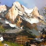 Immagine: Vianello - ovale Zoppe con lo sfondo del Pelmo 